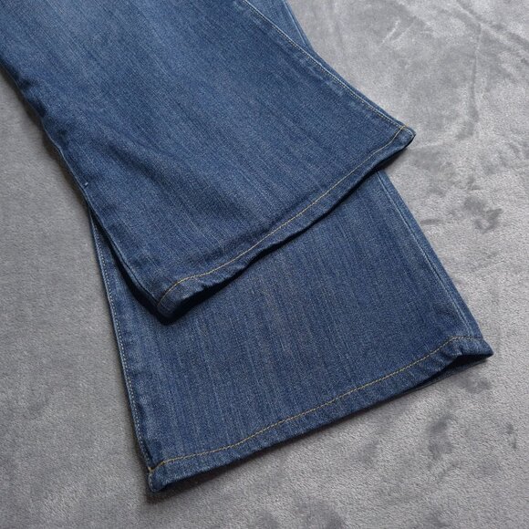 Gap 1969 Womens Curvy Bootcut Jeans 12 Short Medium Wash Stretch Altered - Picture 6 of 8